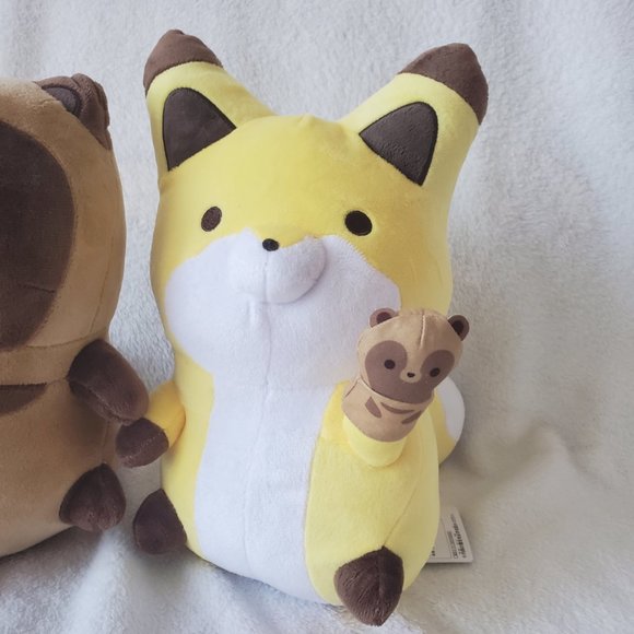 Raccoon & Fox (Tanuki to Kitsune) - Let's Play With Hand Puppets (Set of Two) - Picture 4 of 6